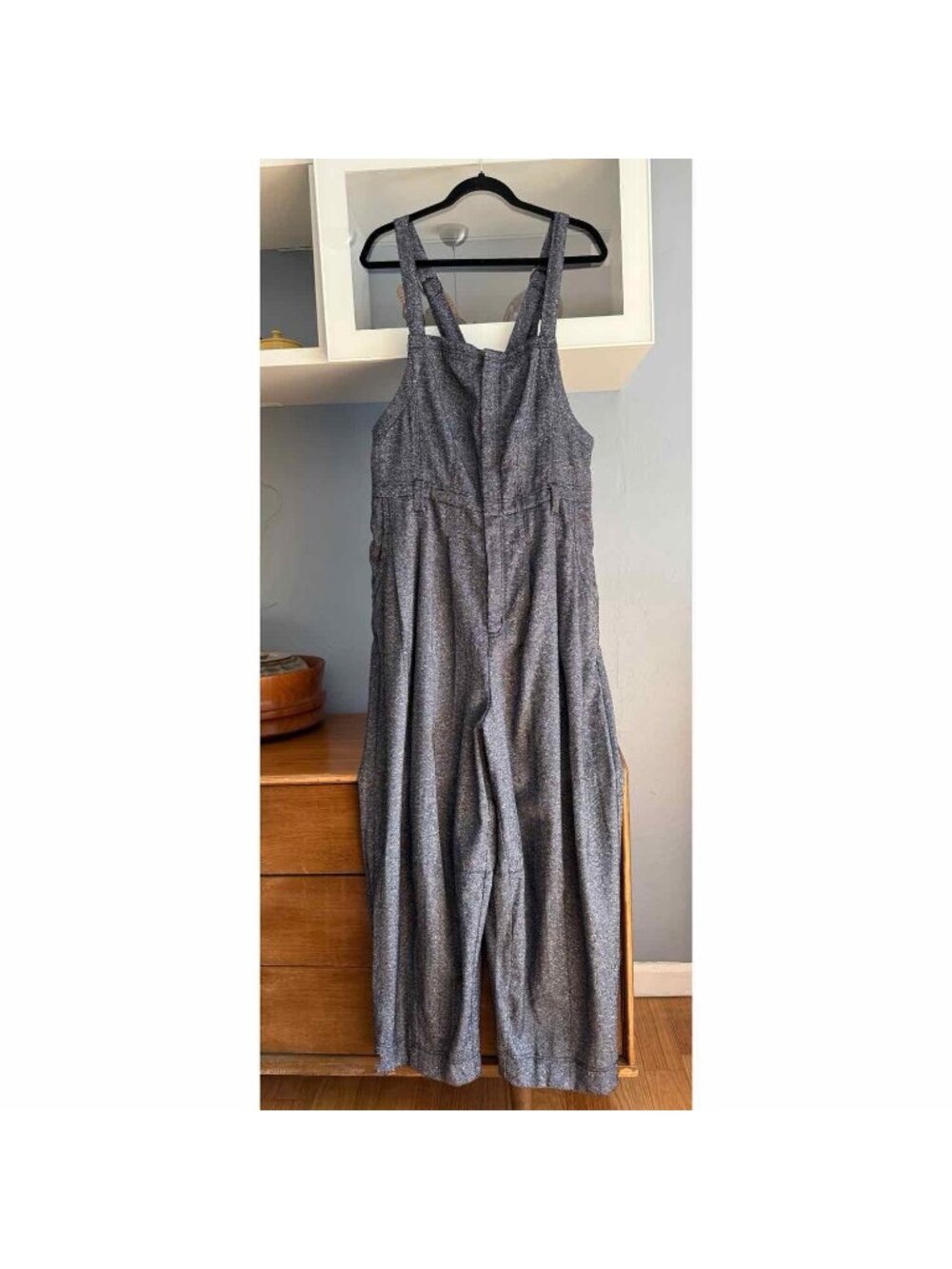 Free People Leonie Menswear Overalls Wool Blend Boho Zip Front - Picture 2 of 9